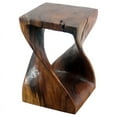 thumbnail image 3 of Home Square 18x12" Traditional Wood Twist Stool in Walnut - Set of 3, 3 of 7