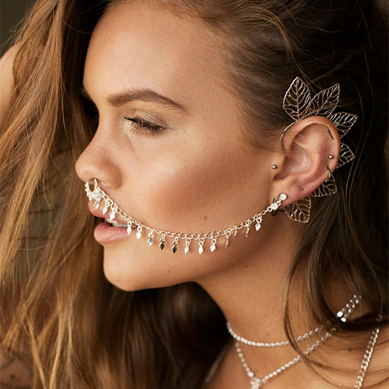Connected nose chain deals