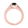 thumbnail image 3 of Aonejewelry 1.20 Ct. Halo Black Diamond Engagement Wedding Ring In 14k Rose Gold, 3 of 4