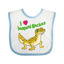 Inktastic I Love Leopard Geckos Boys or Girls Baby Bib