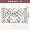 thumbnail image 2 of 3'x5' Area Rugs for Living Room, Machine Washable Non-Slip Carpet, Soft Faux Wool Low Pile Moroccan Farmhouse Western Rug, Black and White, 2 of 5