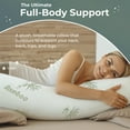thumbnail image 4 of NixiYa Cooling Body Pillows for Adults Bamboo Body Pillow Memory Foam 20''×50'', 4 of 8
