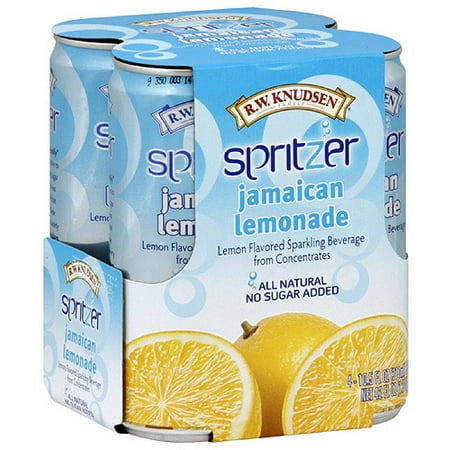 Knudsen Jamaican Lemonade Sparkling Water, 10.5 oz, 4ct (Pack of 6)