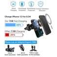 thumbnail image 3 of Montaje De Teléfono Soporte para teléfono celular magnético 15W Cargador de coche inalámbrico Puerto USB para iPhone 12/13/14, 3 of 8