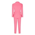 thumbnail image 5 of ZACPNCV Women's Blazers For Women Trendy Business Casual Jackets Button Pocket Long Sleeve Open Front Cardigan Work Suit Fall Fashion Blazer Two-Piece Set Pink, 5 of 5