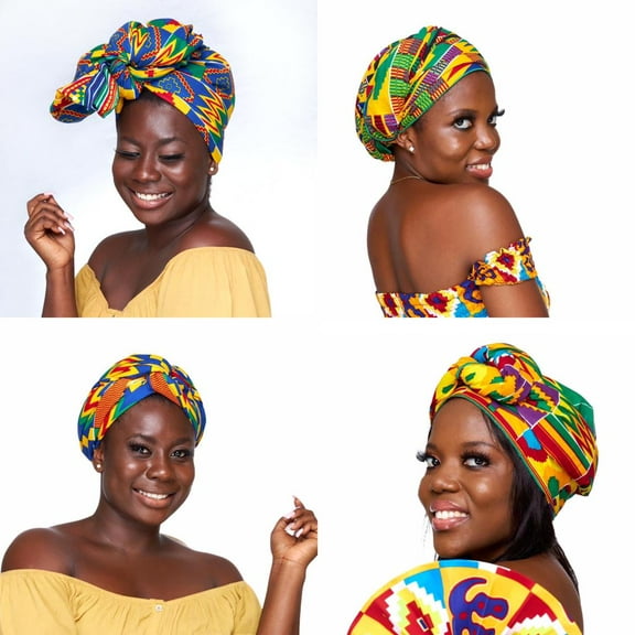 Wholesale (Bulk) Ankara/Bogolan/Kente Headwrap, Kiddie (Small)"45*11" Inches.
