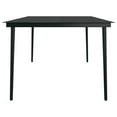 thumbnail image 2 of vidaXL Table de Salle à Manger de Jardin Noir 200x100x74 cm Acier et Verre, 2 of 4