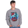thumbnail image 3 of Airbrushed Cartoon Your on Smurf Turf Men Big & Tall Sweatshirt Brisco Brands 2X, 3 of 5