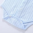 thumbnail image 4 of KyCheLot Cotton Romper for Girls Boys Snap Long Sleeve Bodysuit Solid Color Clothes Newborn 0-12 Months, 4 of 6