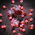 thumbnail image 2 of Zukuco 20 LED Fairy String Lights Rose Flower Battery Operated Romantic Flower Lights for Valentine's Day, Wedding, Birthday Indoor Outdoor Decorations, 2 of 5