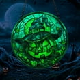 thumbnail image 6 of Mikilon Halloween Ornaments, Acrylic Hanging Sign Halloween Luminous Skull Hanging Sign Decoration, as show, 6 of 9