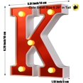 thumbnail image 1 of K LED Light Up Marquee Letters, Battery Powered Sign Letter 26 Alphabet with Lights for Wedding Engagement Birthday Party Table Decoration bar Christmas Night Home (K), 1 of 7