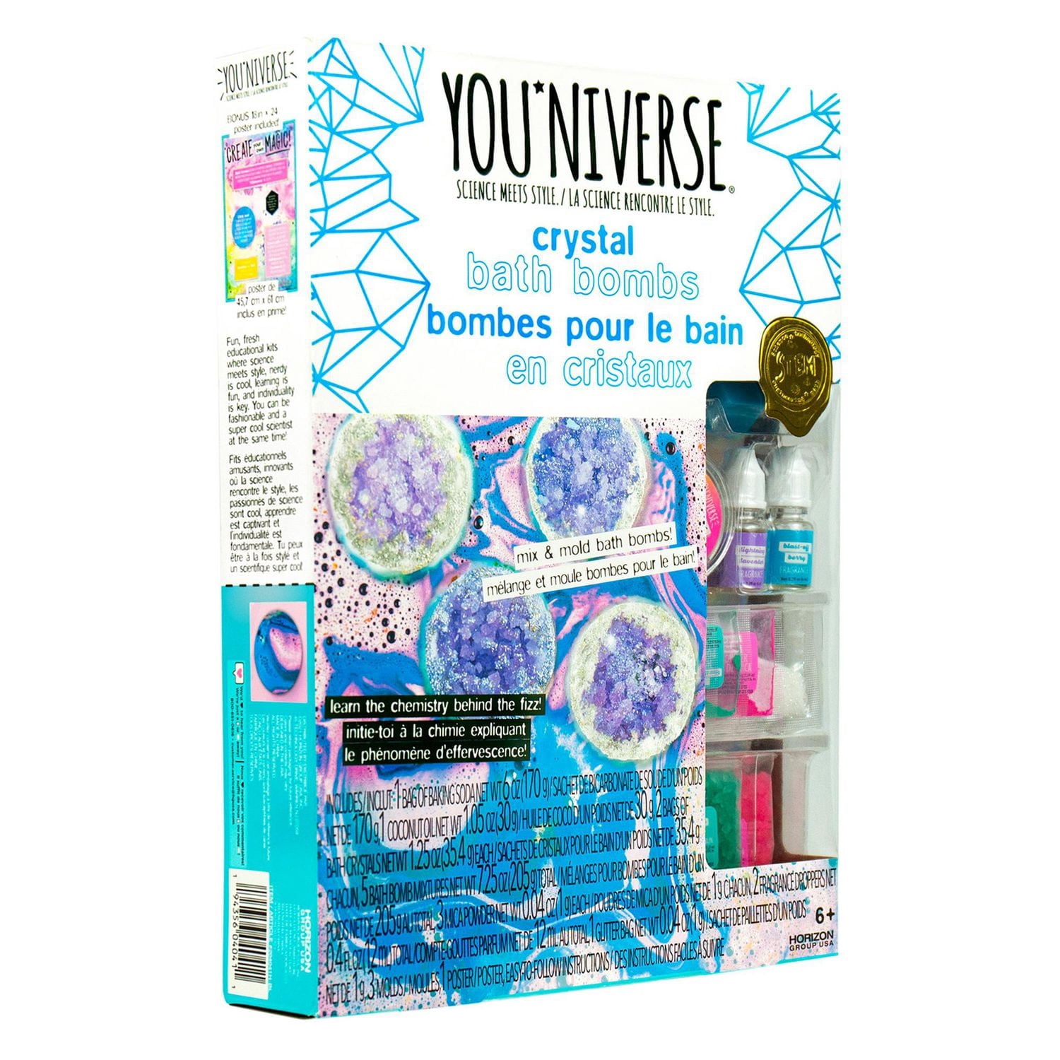 YOUniverse Crystal Bath Bombs, Create Your Own Bath Bombs