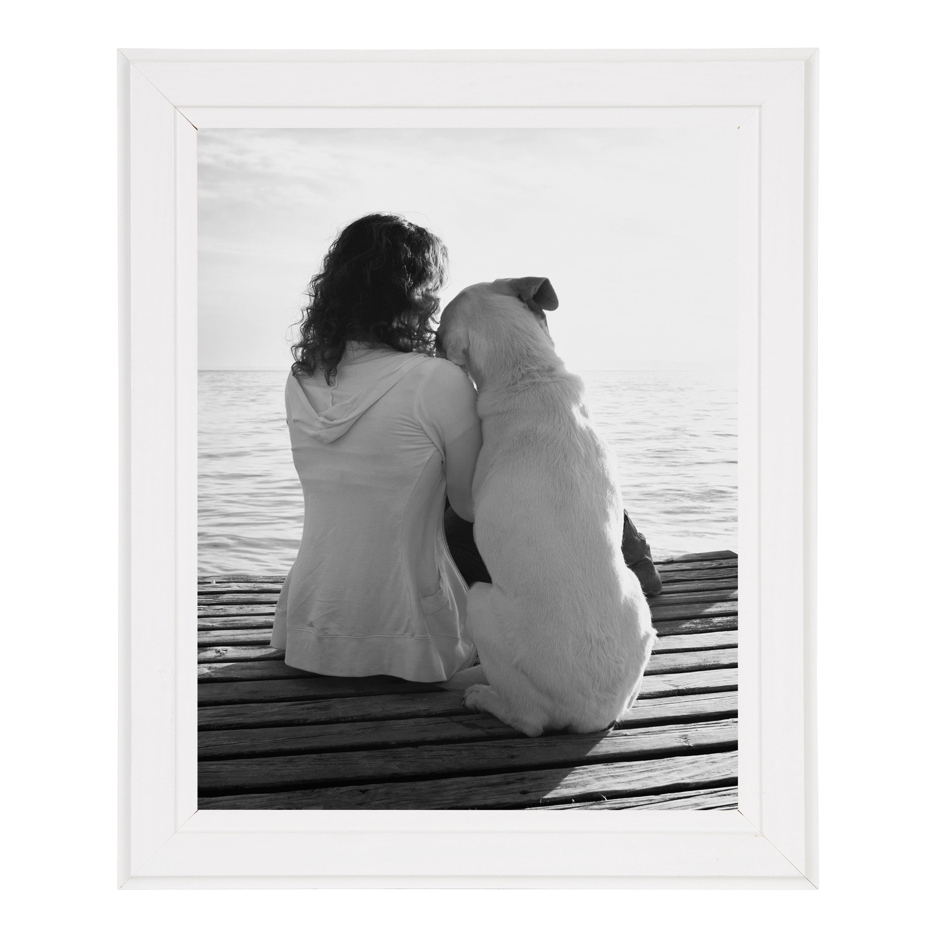 DesignOvation Kieva Solid Wood Picture Frame, Soft White 8x10, Pack of 6