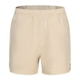 thumbnail image 2 of WREESH Men's Gym Workout Shorts 5 Inch Shorts Casual Solid Color Shorty Shorts Elastic Waist Sports Fitness Shorts Khaki, 2 of 9
