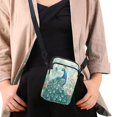 thumbnail image 4 of HELLHERO Crossbody Small Bags Marble Texture 4.33"x1.97"x7.09" with Shoulder Strap Adult for Travel Daily Use 2 Zippers, 4 of 7