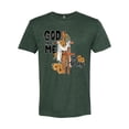 thumbnail image 2 of Wild Bobby God Made Me This Way Cross with Sunflowers Inspirational/Christian Men Premium Tri Blend Tee, Forest Green, X-Large, 2 of 6