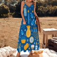 thumbnail image 3 of Robe Sans Manches Motif Hanoucca pour Femme 2024 Longue Robe, 3 of 5
