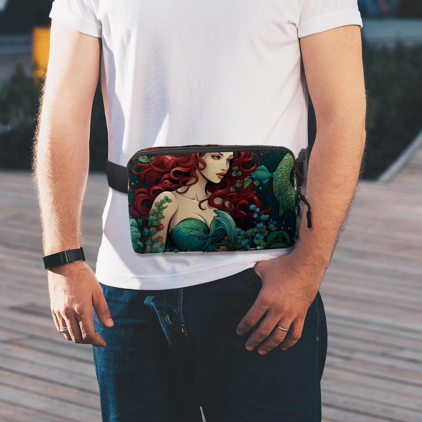 Mermaids Lightweight Adjustable Crossbody Fanny Sling Bag with Extension Strap Unisex