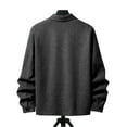 thumbnail image 5 of Men's Wool Blend Jacket Solid Color Lapel Button Front Flap Double Pocket Utility Coat for Fall Winter Business Christmas,Dark Gray,2XL, 5 of 9