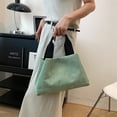 thumbnail image 4 of Bolso de mano informal para mujer, Bolso de compras sencillo de pana, Bolso para citas de ocio para mujer, 4 of 5