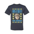 thumbnail image 2 of Wild Bobby, Have a Pretty Pretty Pretty Good Hanukkah Curb Larry, Hanukkah, Men Graphic Tee, Vintage Heather Navy, 3X-Large, 2 of 4