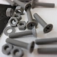 thumbnail image 2 of 20 x Grey Countersunk Screws Polypropylene (PP) Plastic Nuts and Bolts, Washers, M4 x 20mm, Anti-Corrosion, Chemical Resistant, Gray, (5/32 x 25/32 in), 2 of 7