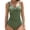 Green, variant on Top-kevin Solid Color Green One-Piece Swimsuit For Women Summer Beach