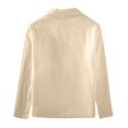 thumbnail image 5 of Men's Casual Fashion Jacket, Solid Color Long Sleeve Design with Pockets for Everyday Wear and Urban Style,Beige,L, 5 of 6