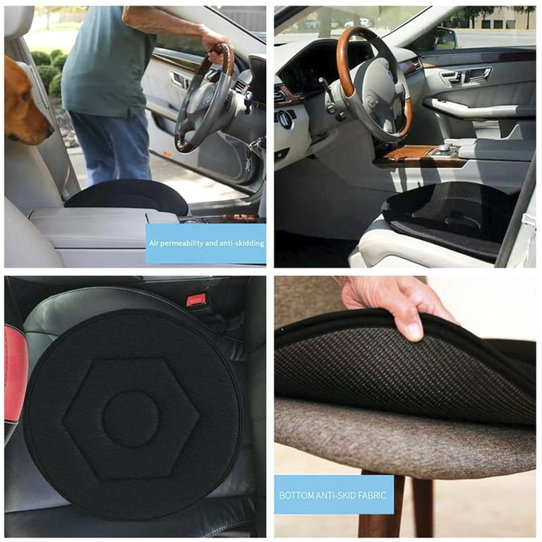 360° Rotating Car Seat Cushion 16.5in Portable Auto Swivel Cushion Seat  with Anti-Slip Base Ideal,Rotating Cushion Auto Car Swivel Seat Cushion for