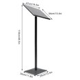 thumbnail image 2 of TOOL1SHOoo Acrylic Podium Iron Body and 46.5Inch Assembled Height Floor Standing Lectern Pulpit Desk (Single Pole Black), 2 of 14
