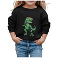 thumbnail image 2 of Daznico Chandails à Capuche et Chandails en Molleton pour Filles, Chandail en Molleton à Manches Longues Sans Capuche à Col Rond Imprimé Mignon pour Enfants, Taille 7-8 Ans, 2 of 3