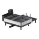 thumbnail image 1 of SONGMICS Escurreplatos Expandible, Escurreplatos de Cocina de Acero Inoxidable, con Pico Giratorio, para Vasos, Copas, Sostiene Utensilios, Tablas de Picar y Sartenes, Plata y Negro, 1 of 5
