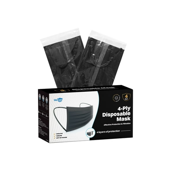 All Black Disposable Mask