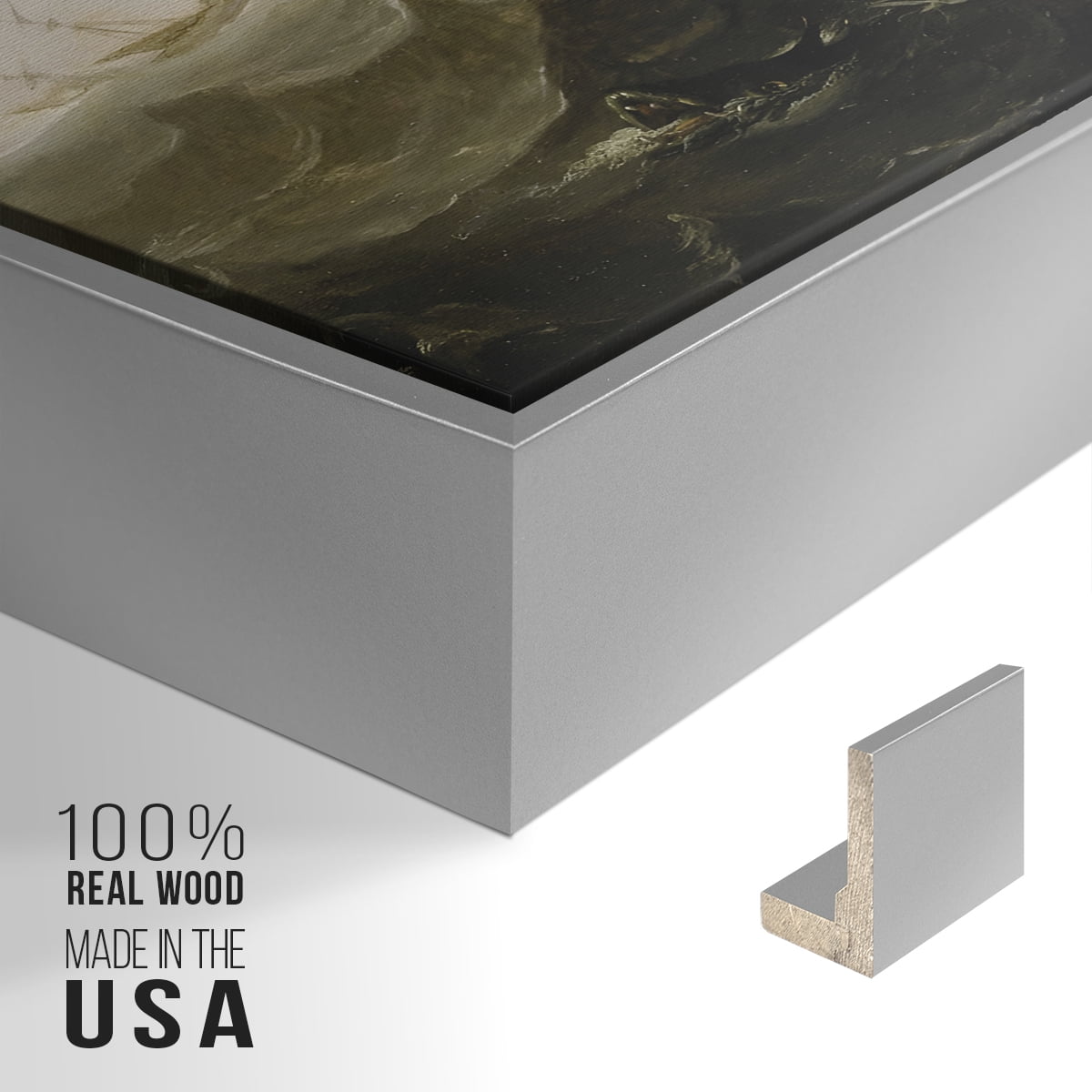 Vintage Landscape-CCLXV By Wexford Home Framed in Silver Wood Gallery Wrapped Canvas 25 in. x 37 in.