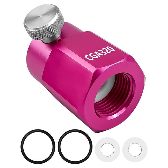 TOP! Replacement Adapter Quick Connect Pink, Tank Connector Kit for Standard Large CGA320