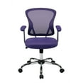 thumbnail image 3 of Juliana Task Chair with Purple Mesh Fabric Seat, 3 of 6