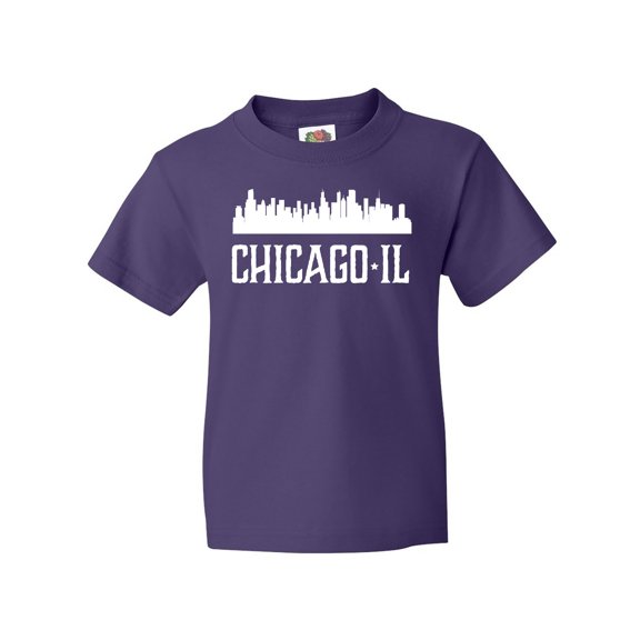 Inktastic Chicago Illinois Skyline IL Cities Youth T-Shirt