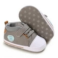 thumbnail image 5 of Sopiago Baby Shoes Girl Baby Sneakers Girl Baby Boys and Girls Leather Covered Sneakers Outdoor Soft Soled Toddler Shoes Grey,12-18 Months, 5 of 7