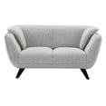 thumbnail image 2 of JERFIT Modern Boucle Loveseat Sofa for Small Space, Light Gray Upholstered 2-Seater Couch with Wooden Legs, 2 of 5