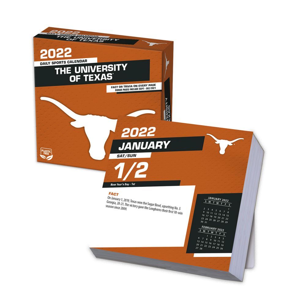 University Of Texas Fall 2022 Calendar Col Texas Longhorns 2022 Desk Calendar - Walmart.com