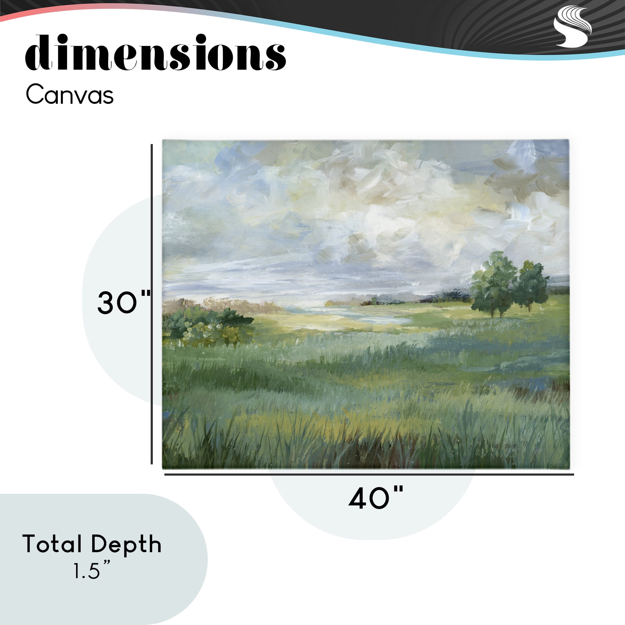 Stupell Industries Idyllic Summer Field Canvas Wall Art, design by Nan