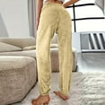 thumbnail image 6 of Summer Pants for Women Pants for Women Dressy Womens Comfy Casual Pajama Designer Wide Leg Yoga Trousers Leather Corduroy Small Sweatpants Fashion Womens Beige S, 6 of 7