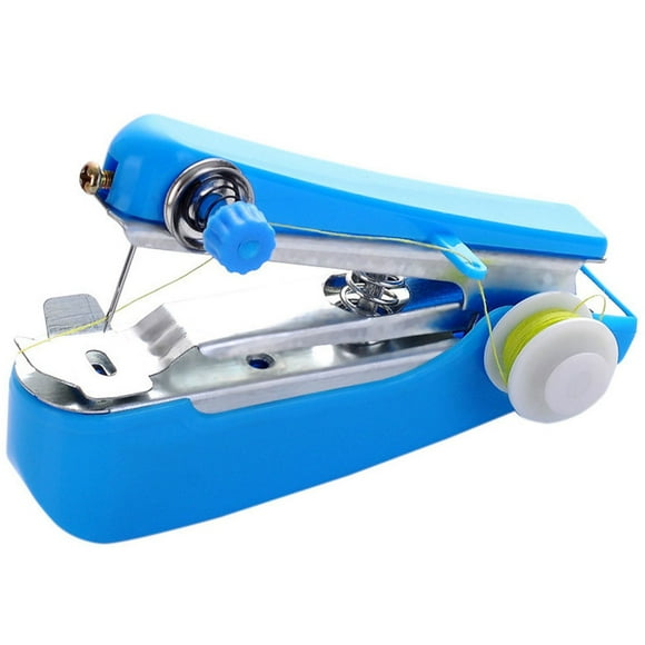 Machine à Coudre Domestique, Agrafeuse De Point Portative, Mini Machine à Coudre Portative, Mini Machine à Coudre Bleue Portable Pratique Pour les Voyages Domestiques