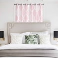 thumbnail image 3 of Pink Geometric Kitchen Curtains Window Panels, Morocco Modern Simple Abstract Aesthetic Insulated Window Treatment Curtain, Grommet Curtains for Bedroom/Living Room/Bathroom, 2 Piece 42"Wx54"L, 3 of 8