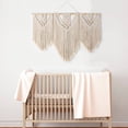 thumbnail image 5 of Senyalarge macrame wall hanging - Boho Tapestry Macrame Wall Decor Art- Chic Bohemian Handmade Woven Tapestry Home Decoration - 43"x32" (Beige-Triaenya), 5 of 6