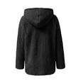 thumbnail image 6 of Duoif Womens Jacket, Fleece Jacket Women Full Zip Soft Fleece Jacket Lightweight Long Sleeve Outerwear with Pockets 2025 Jackets for Women Black L, 6 of 8