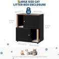 thumbnail image 3 of Ourlova 2 Tier Enclosed Litter Box Enclosure with Scratching Post and Dual Mats Black, 3 of 8