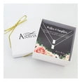 thumbnail image 2 of Mother and Daughter Matching Cube Card Necklace, Matching Mother's Day Gift for Her, Mom and Daughter Jewelry, Mom and Daughter Cube Necklaces [Silver Cube, No-Personalized Card], 2 of 13