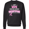 thumbnail image 2 of Inktastic My Wife is a Survivor Breast Cancer Awareness Adult Sweatshirt, 2 of 4